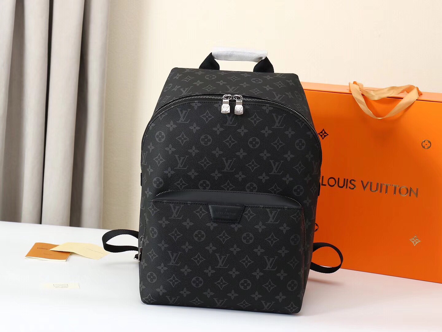 Louis Vuitton Bags Backpack Black Monogram Eclipse Canvas Cowhide Fabric Casual N43186