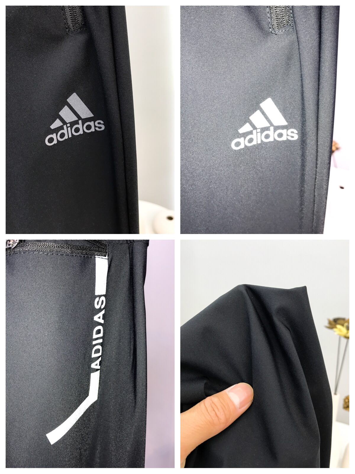 90 Adidas 阿迪达斯男士速干裤！  采用精品四面弹面料！最高端的面料！  透气性非常好！3M 反光