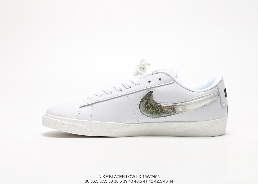 130<br />真标半码<br />NIKE BLAZER LOW LX 耐克开拓者果冻渐变钩闪亮复古休闲板鞋36-44