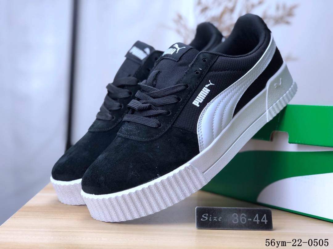 120！PUMA彪马 SHOES 复古厚底休闲低帮小白鞋！