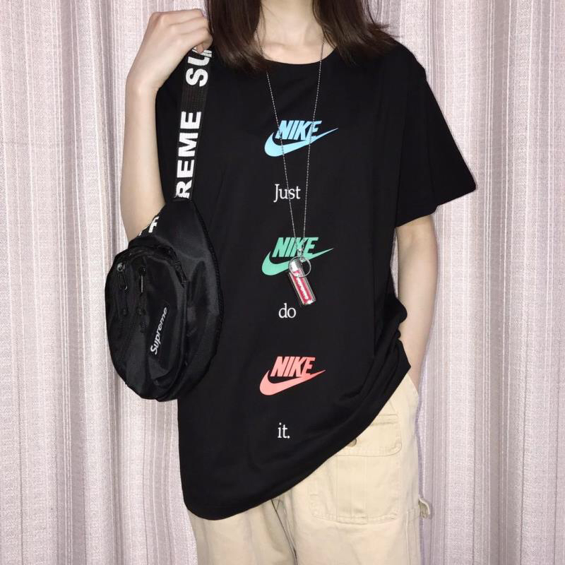 55 耐克Nike Just do it印花专柜同款男女情侣款圆领短袖T恤！！！  专柜同步款，上市非常热销！！