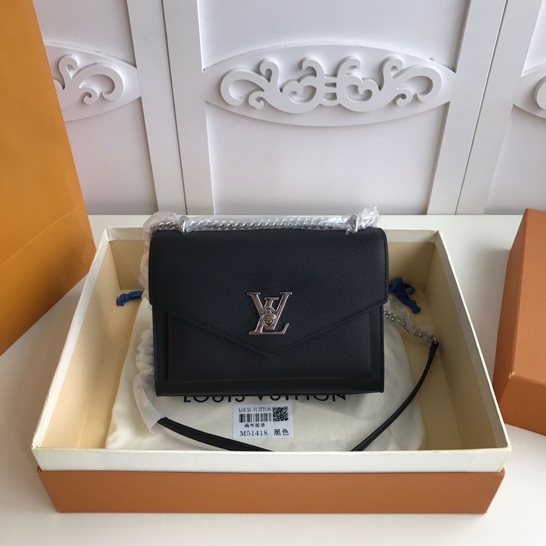 Store
 Louis Vuitton LV Mylockme BB Bags Handbags Black Silver Spring/Summer Collection Chains M51418