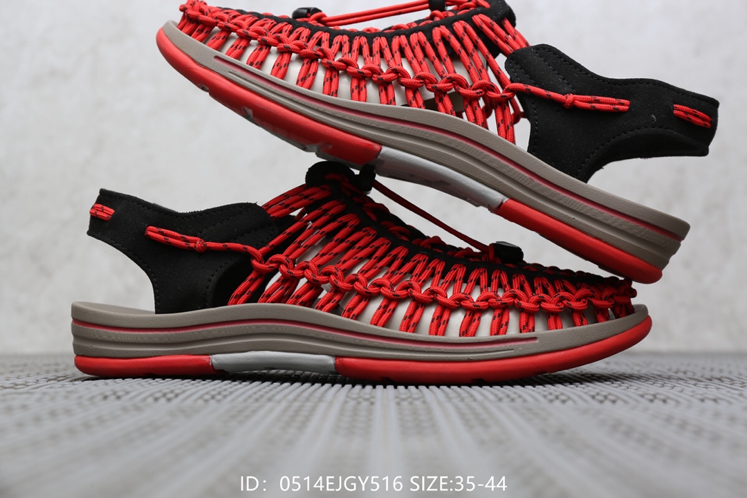 135卡特Cat 夏季新款凉鞋男士沙滩凉鞋罗马编织凉鞋