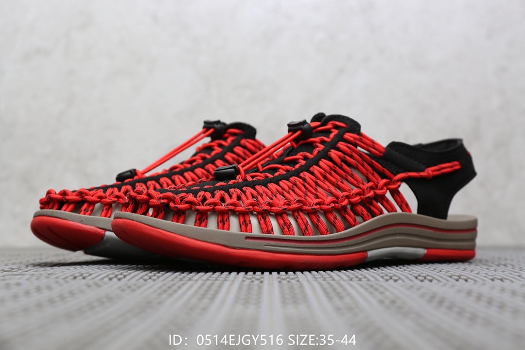 135卡特Cat 夏季新款凉鞋男士沙滩凉鞋罗马编织凉鞋