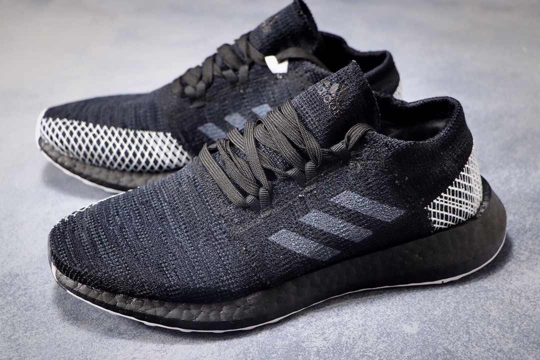 220公司级 阿迪达斯 PureBoost 针织爆米花跑步鞋 AH2328