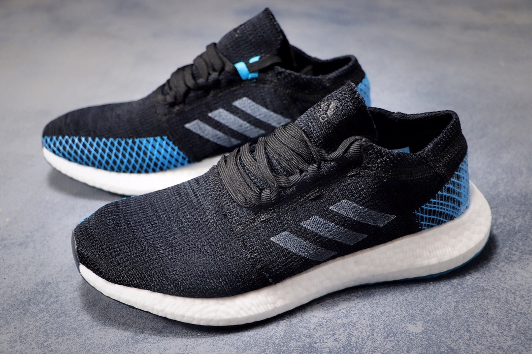 220公司级 阿迪达斯 PureBoost 针织爆米花跑步鞋 EE4675
