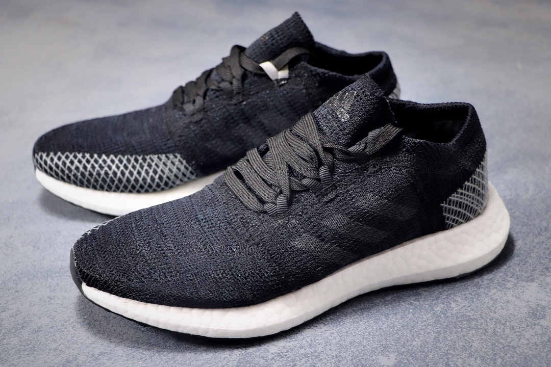 220公司级 阿迪达斯 PureBoost 针织爆米花跑步鞋AH2319