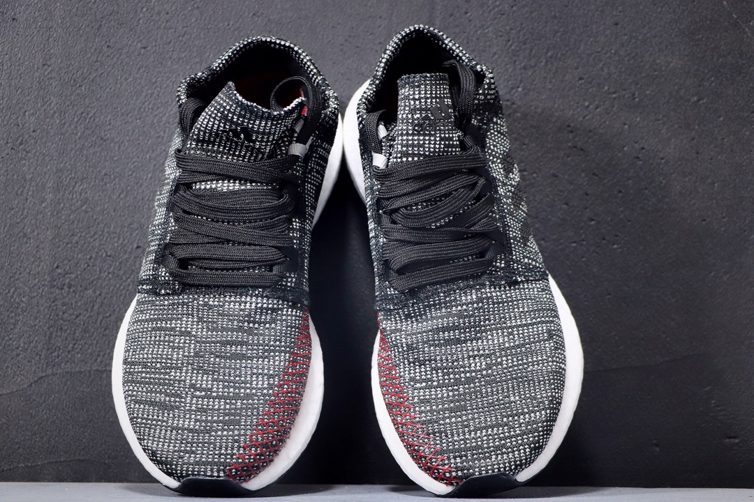 220公司级 阿迪达斯 PureBoost 针织爆米花跑步鞋AH2323