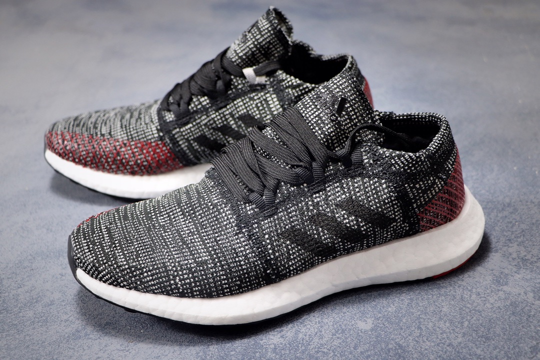 220公司级 阿迪达斯 PureBoost 针织爆米花跑步鞋AH2323