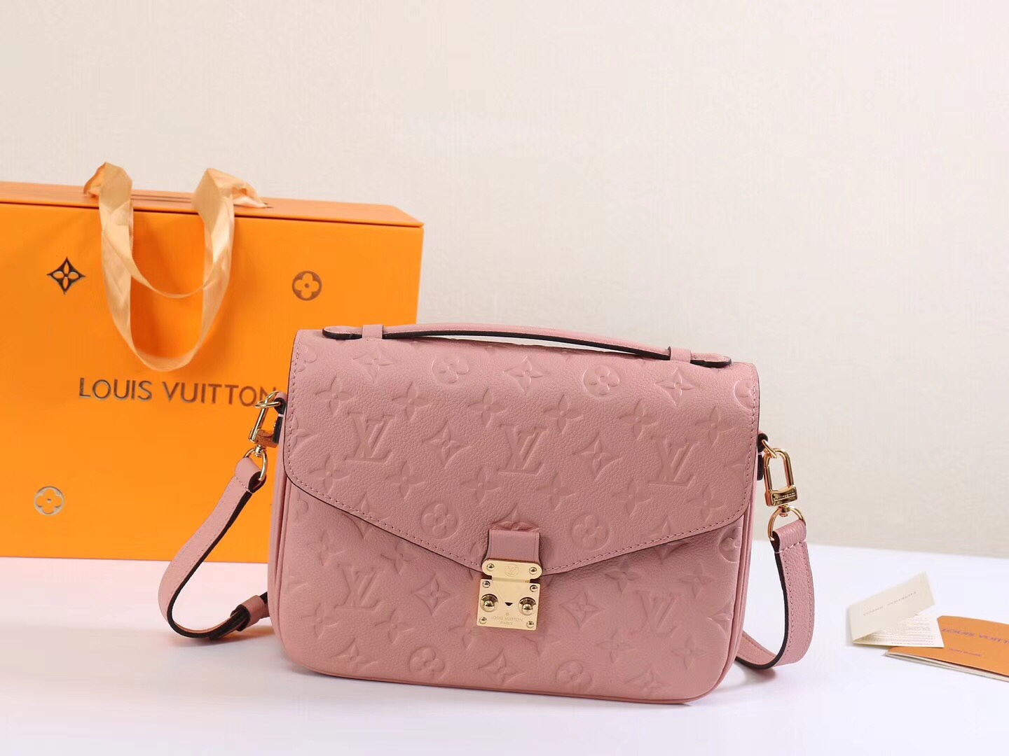 US Sale
 Louis Vuitton Clutches & Pouch Bags Pink All Steel Empreinte​ Calfskin Cowhide