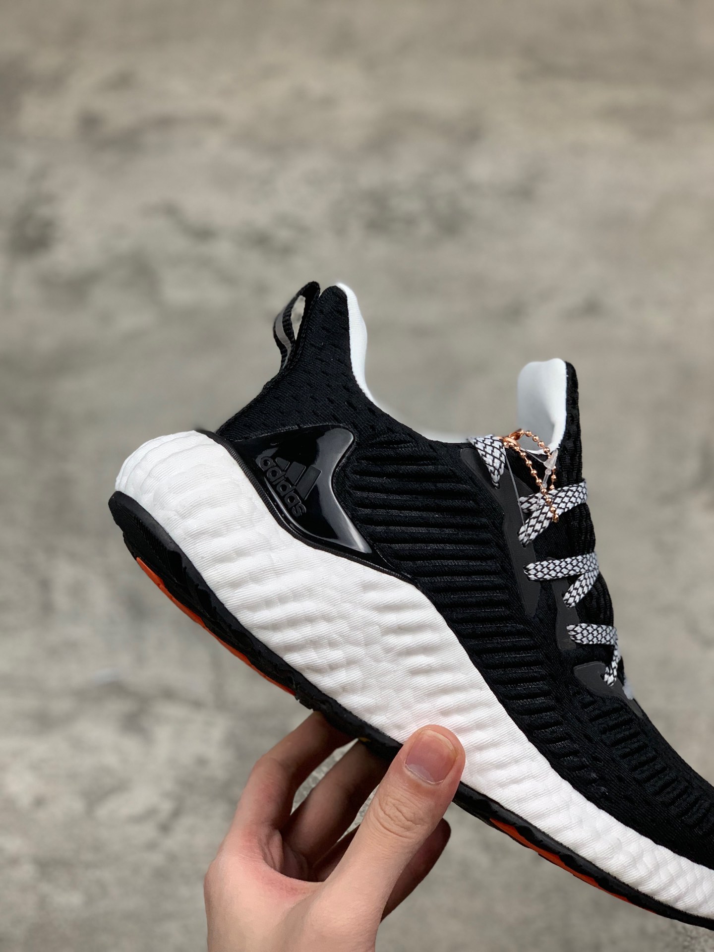 220公司级 阿尔法  阿迪达斯Adidas Alphaboost System M 针织鞋面 阿尔法升级爆米花材质休闲运动套脚慢跑鞋