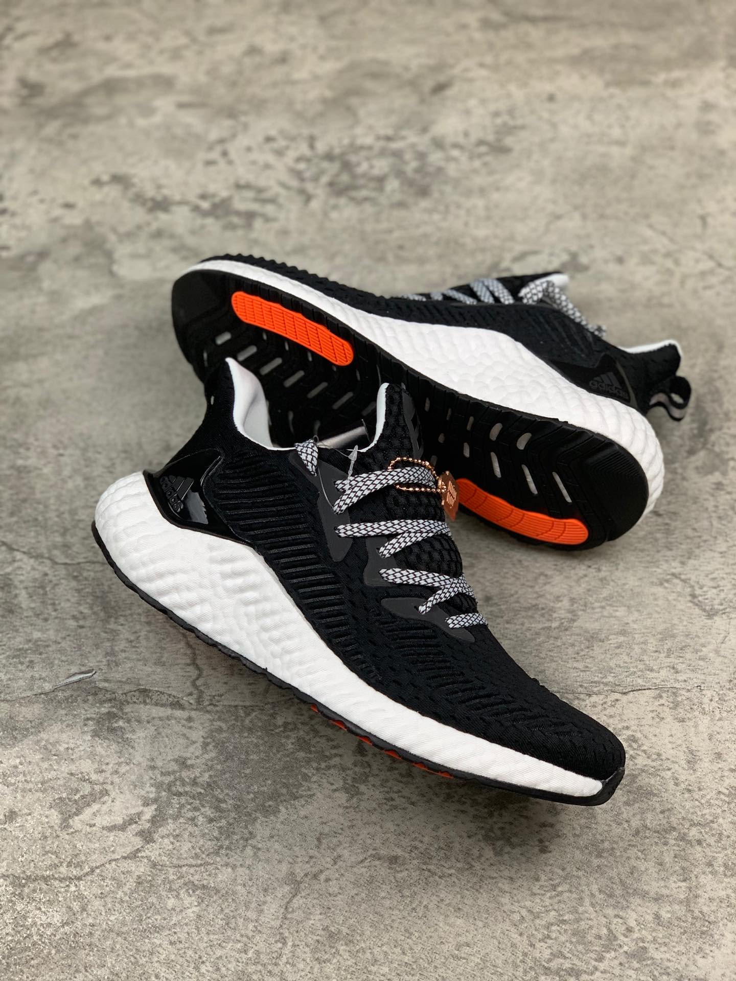220公司级 阿尔法  阿迪达斯Adidas Alphaboost System M 针织鞋面 阿尔法升级爆米花材质休闲运动套脚慢跑鞋