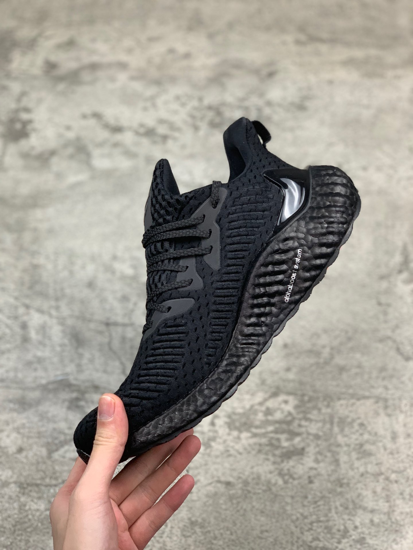 220公司级 阿尔法阿迪达斯Adidas Alphaboost System M 针织鞋面 阿尔法升级爆米花材质休闲运动套脚慢跑鞋
