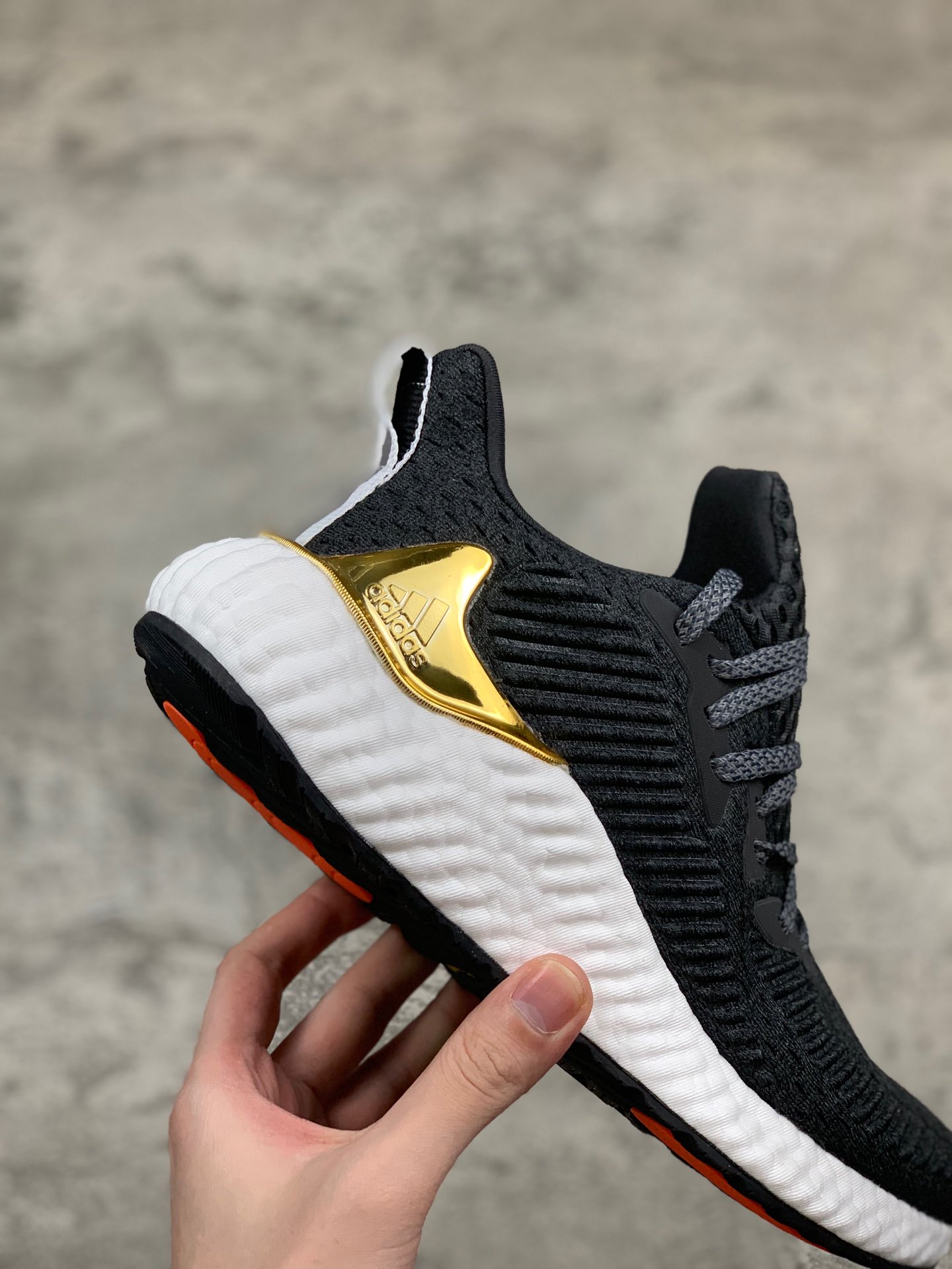 220公司级 阿尔法 阿迪达斯Adidas Alphaboost System M 针织鞋面 阿尔法升级爆米花材质休闲运动套脚慢跑鞋