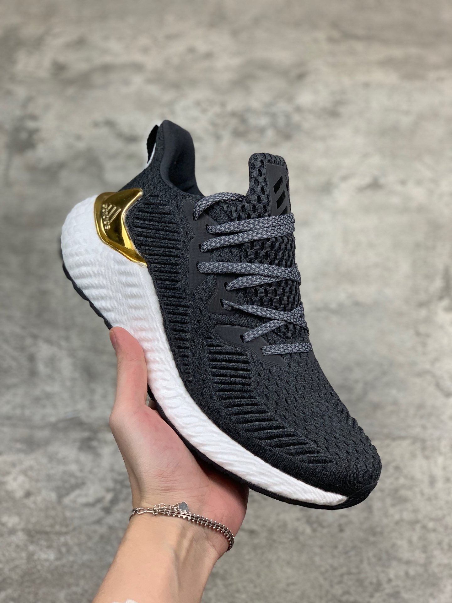 220公司级 阿尔法 阿迪达斯Adidas Alphaboost System M 针织鞋面 阿尔法升级爆米花材质休闲运动套脚慢跑鞋