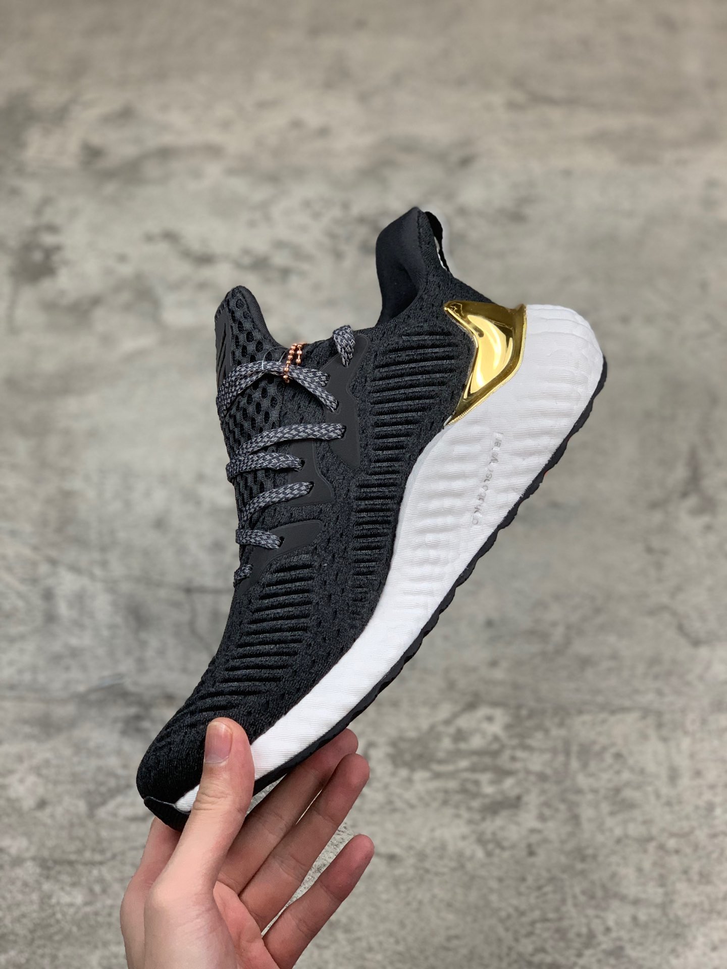 220公司级 阿尔法 阿迪达斯Adidas Alphaboost System M 针织鞋面 阿尔法升级爆米花材质休闲运动套脚慢跑鞋