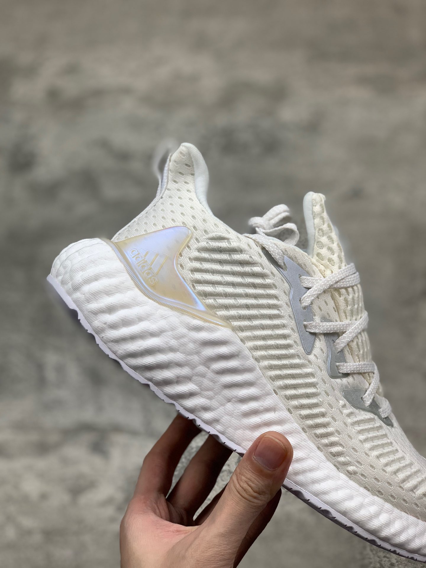 220公司级 阿尔法 阿迪达斯Adidas Alphaboost System M 针织鞋面 阿尔法升级爆米花材质休闲运动套脚慢跑鞋