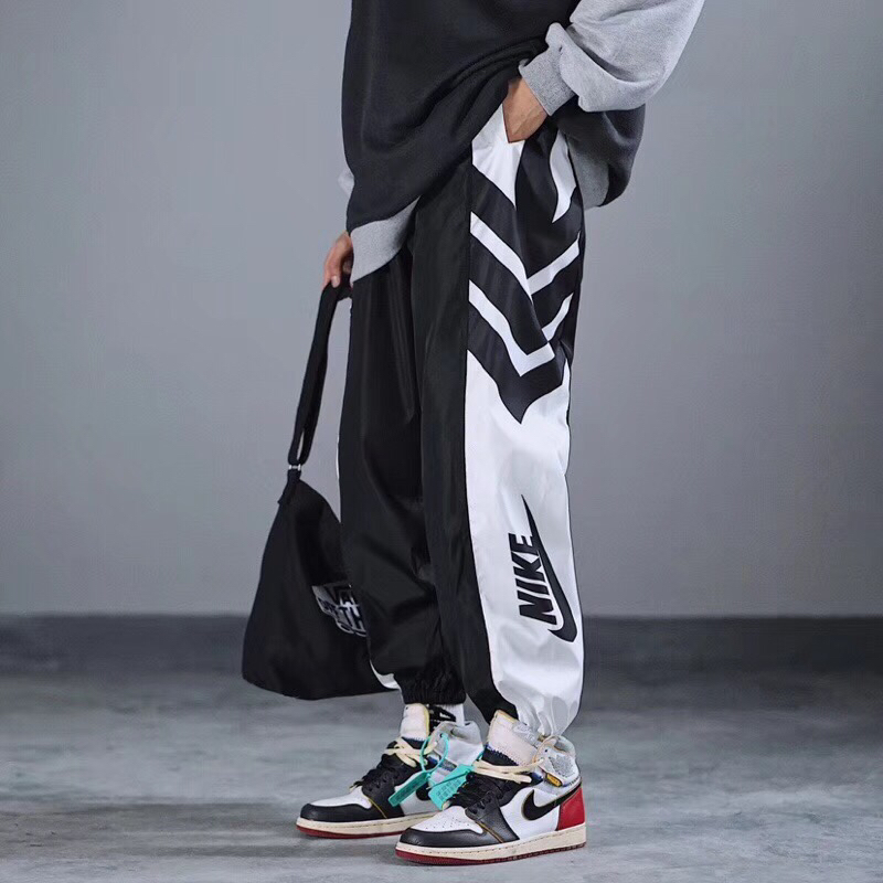 85 耐克Nike夏款拼色束脚裤
