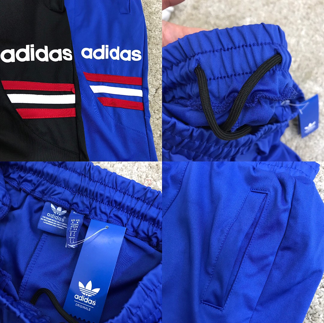 75 Adidas 官网款男女五分短裤！ 男女上身超级好看！百搭的款式！ 两侧拼条加上字母印花、让经典不变单调无趣！夏季必入款！非常推荐！