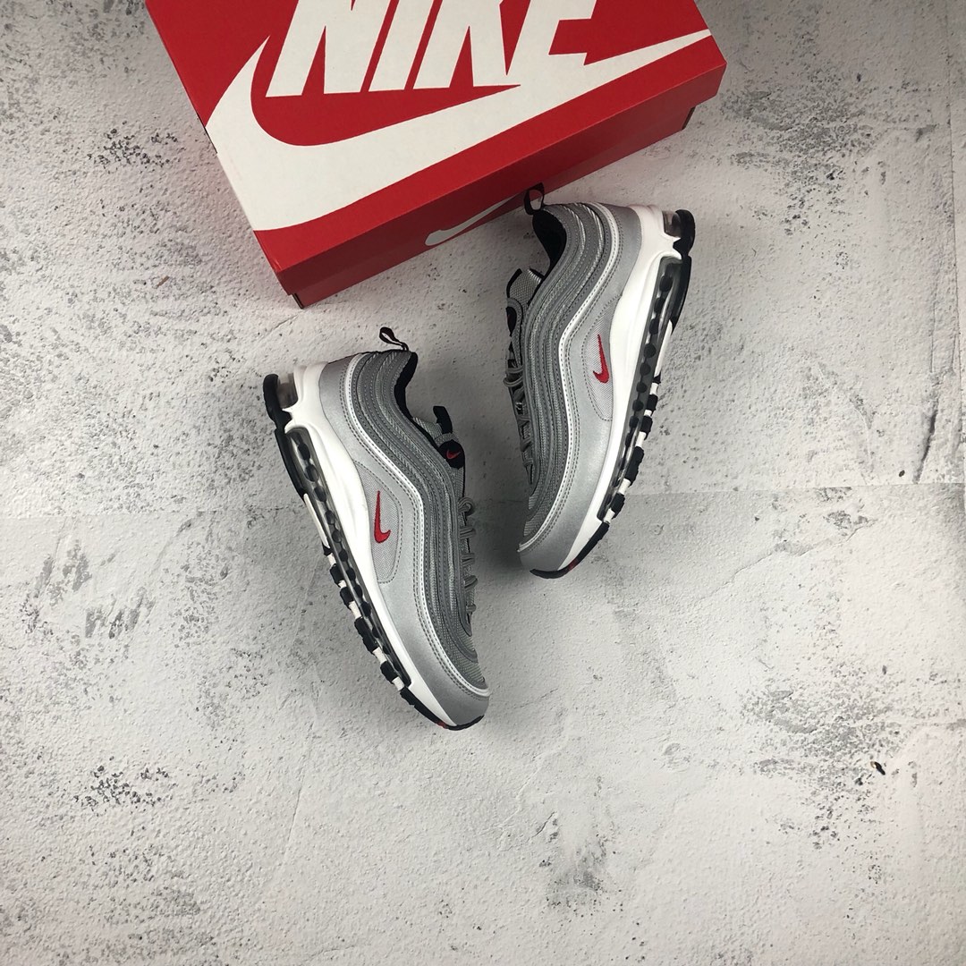 130NIKE AIR MAX 97子弹 3M“银子弹联名弹” 复古全掌气垫跑步鞋 884421 001