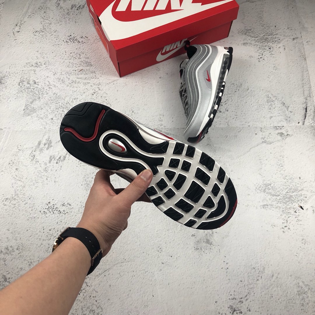 130NIKE AIR MAX 97子弹 3M“银子弹联名弹” 复古全掌气垫跑步鞋 884421 001