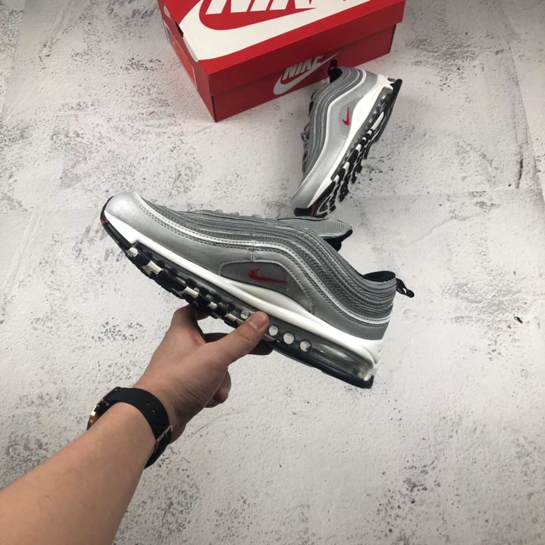 130NIKE AIR MAX 97子弹 3M“银子弹联名弹” 复古全掌气垫跑步鞋 884421 001