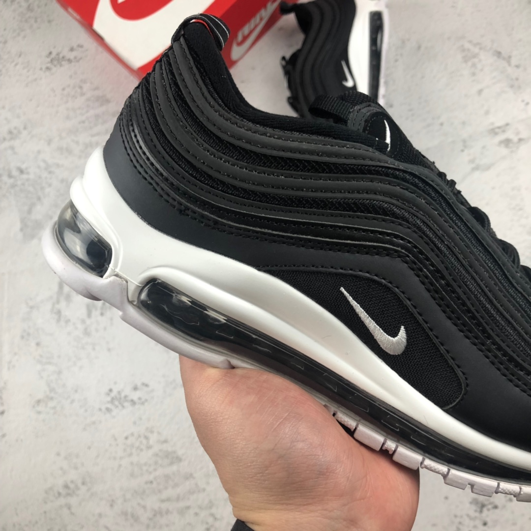 130@NIKE AIR MAX 97子弹 3M“黑白子弹联名弹” 复古全掌气垫跑步鞋884421 001