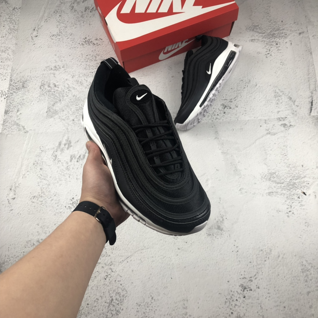 130@NIKE AIR MAX 97子弹 3M“黑白子弹联名弹” 复古全掌气垫跑步鞋884421 001