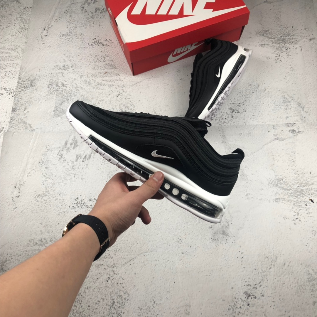 130@NIKE AIR MAX 97子弹 3M“黑白子弹联名弹” 复古全掌气垫跑步鞋884421 001