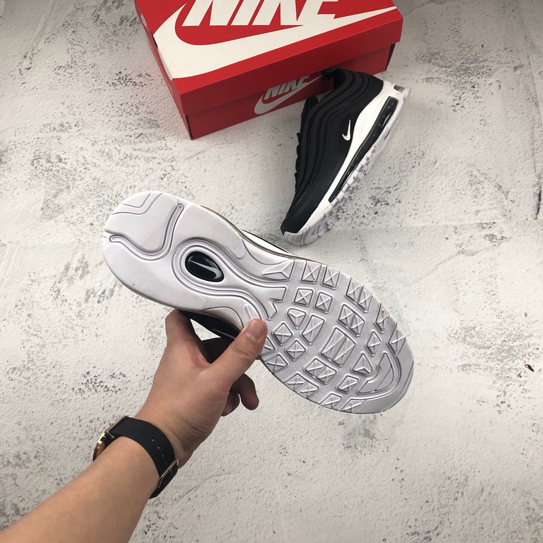 130@NIKE AIR MAX 97子弹 3M“黑白子弹联名弹” 复古全掌气垫跑步鞋884421 001