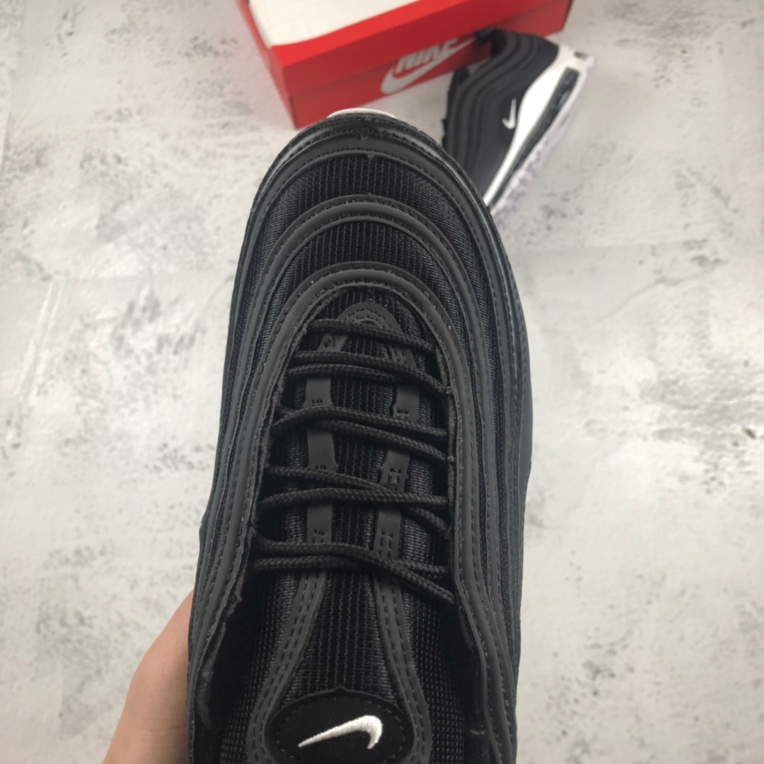 130@NIKE AIR MAX 97子弹 3M“黑白子弹联名弹” 复古全掌气垫跑步鞋884421 001