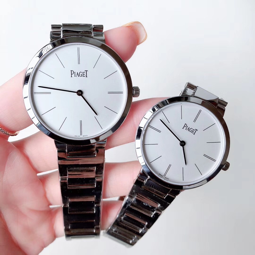 Piaget 伯爵 ALTIPLANO系列 G0A40109 白色 男装38毫米 女装33毫米 男女对表 蓝宝石玻璃镜面 瑞士超薄机芯 干净利落简洁乳白色的表盘上时 分显示功能