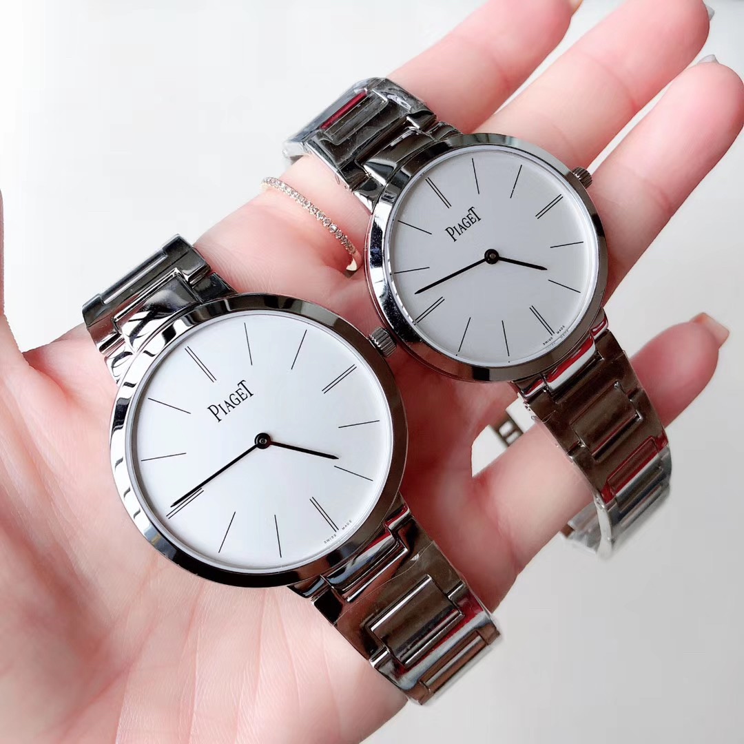 Piaget 伯爵 ALTIPLANO系列 G0A40109 白色 男装38毫米 女装33毫米 男女对表 蓝宝石玻璃镜面 瑞士超薄机芯 干净利落简洁乳白色的表盘上时 分显示功能