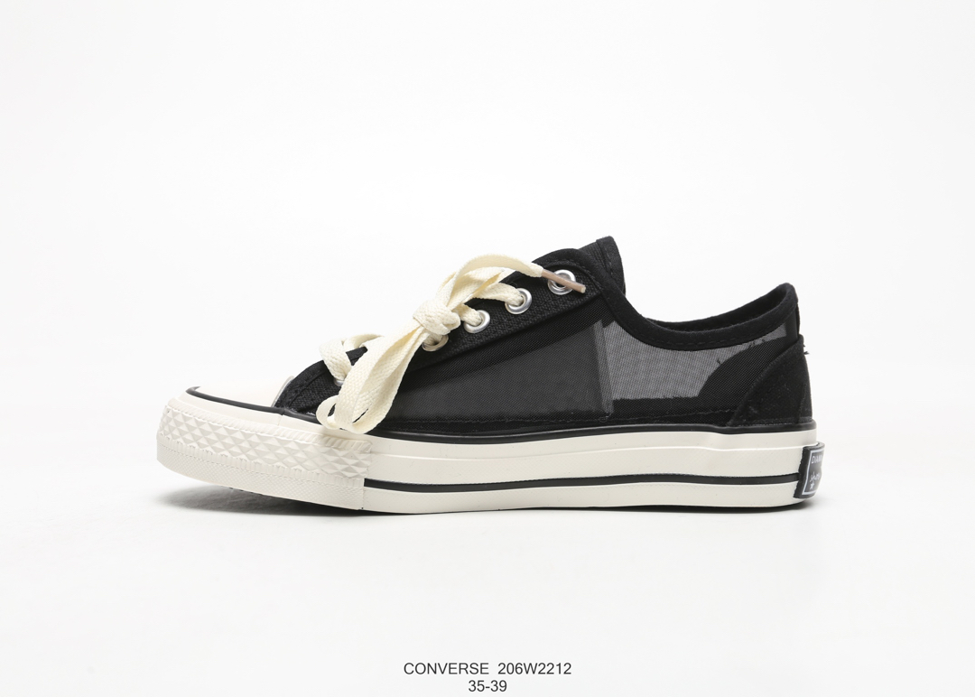 120 匡威 Converse  ALL-STAR 1970S 夏季透明网纱 百搭低帮 帆布小白鞋 #206W2212