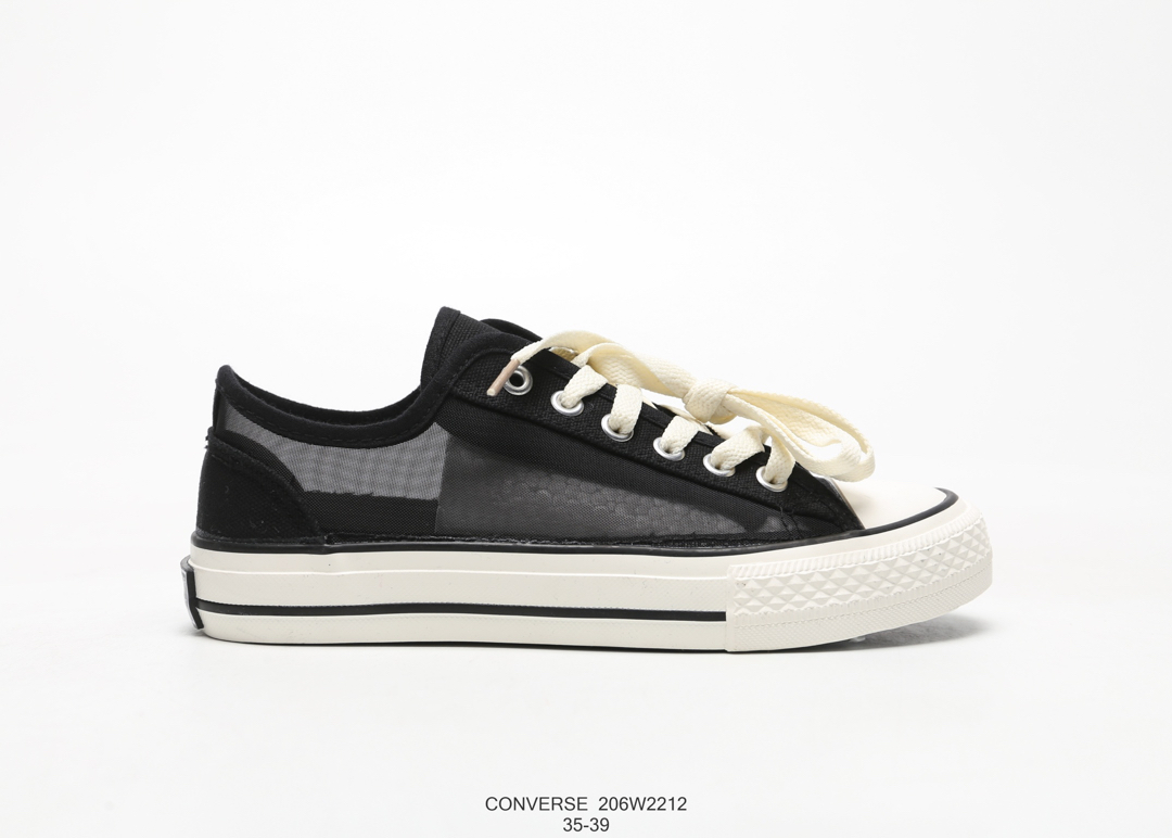 120 匡威 Converse  ALL-STAR 1970S 夏季透明网纱 百搭低帮 帆布小白鞋 #206W2212