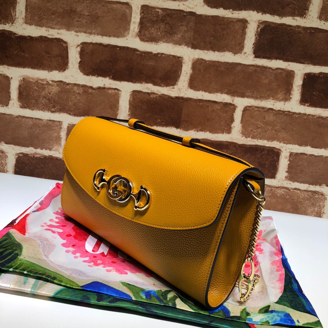 GUCCI古驰马衔扣1955系列荔枝纹单肩斜挎包572375