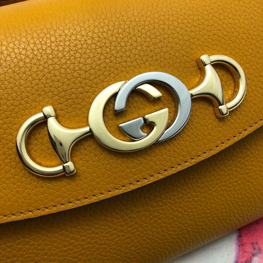 GUCCI古驰马衔扣1955系列荔枝纹单肩斜挎包572375