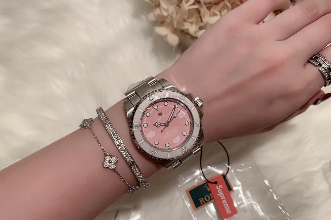 Rolex 劳力士粉色水鬼，女款专属，胶带钢带都有