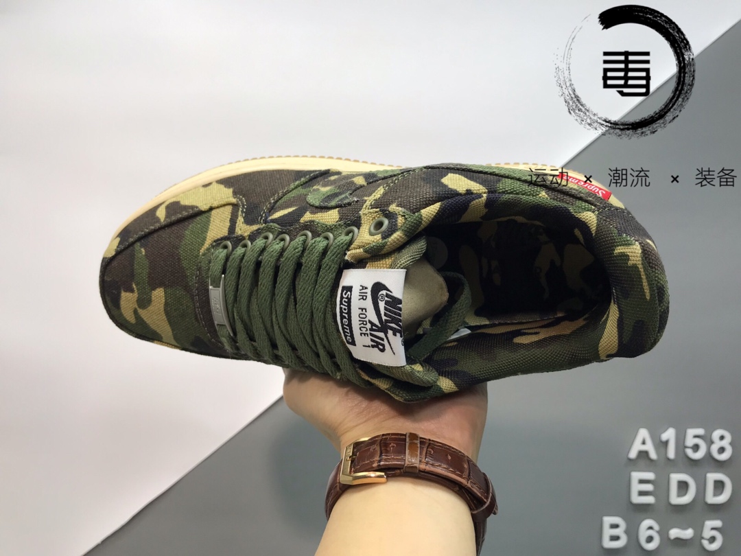 220 公司级真标半码  Nike耐克Air Force 1 Low Premium 08 NRG ”Supreme” - 联名限量空军一号海军陆战队板鞋 573488-330