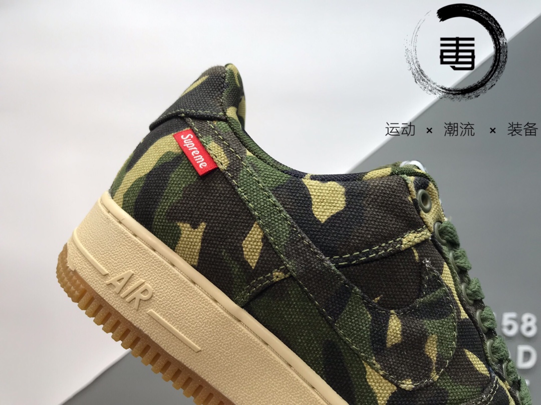 220 公司级真标半码  Nike耐克Air Force 1 Low Premium 08 NRG ”Supreme” - 联名限量空军一号海军陆战队板鞋 573488-330
