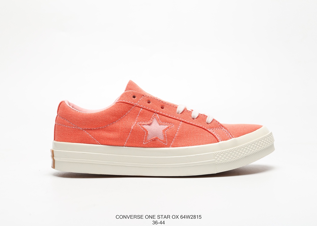 匡威 一星 Converse One Star Sunbaked Sunbaked系列在标志性的星星图案周围增加了磨边的细节 配上水洗帆布鞋面 164358C高弹软底情侣款 #64W2815