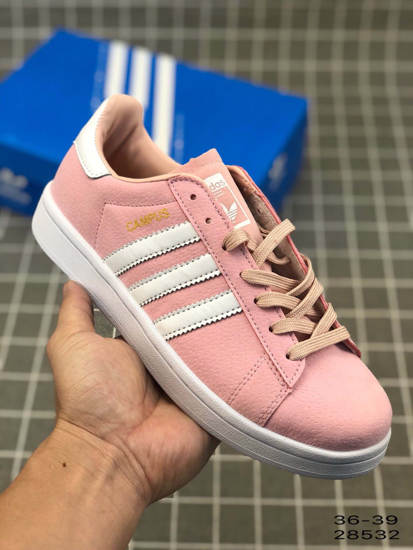 95阿迪达斯 Adidas Campus W 经典款 三叶草低帮休闲板鞋