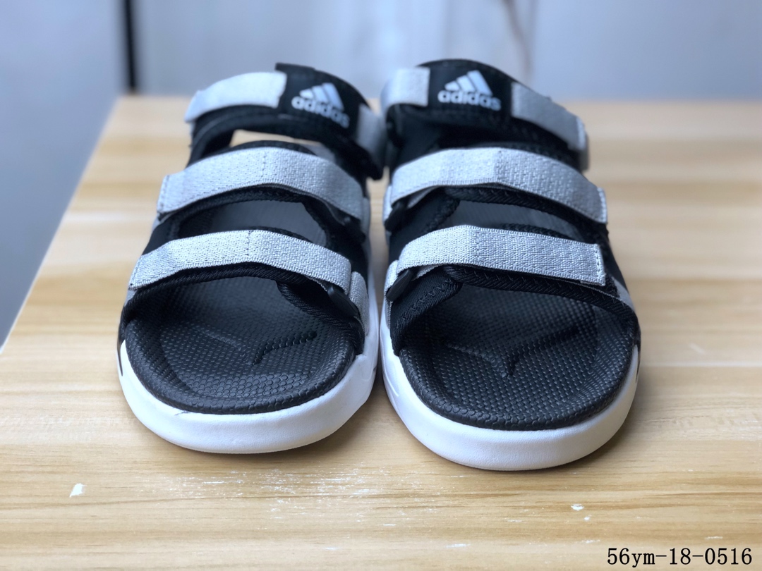 100！阿迪达斯Adidas Cyprex Ultra Sandal Off-White 联名 男款复古老爹沙滩魔术贴凉鞋