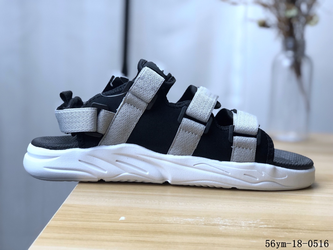 100！阿迪达斯Adidas Cyprex Ultra Sandal Off-White 联名 男款复古老爹沙滩魔术贴凉鞋