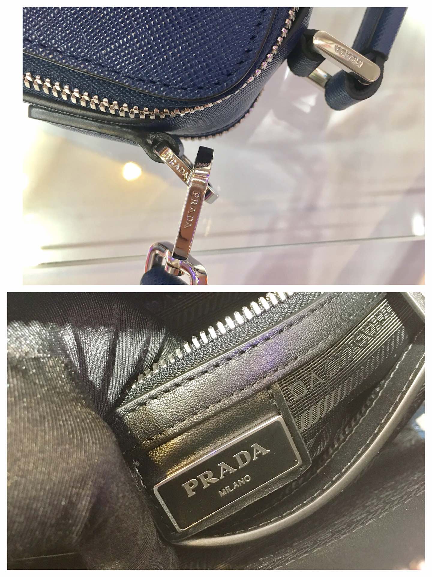 PRADA普拉达进口Saffiano皮革牛皮手提包2VH069