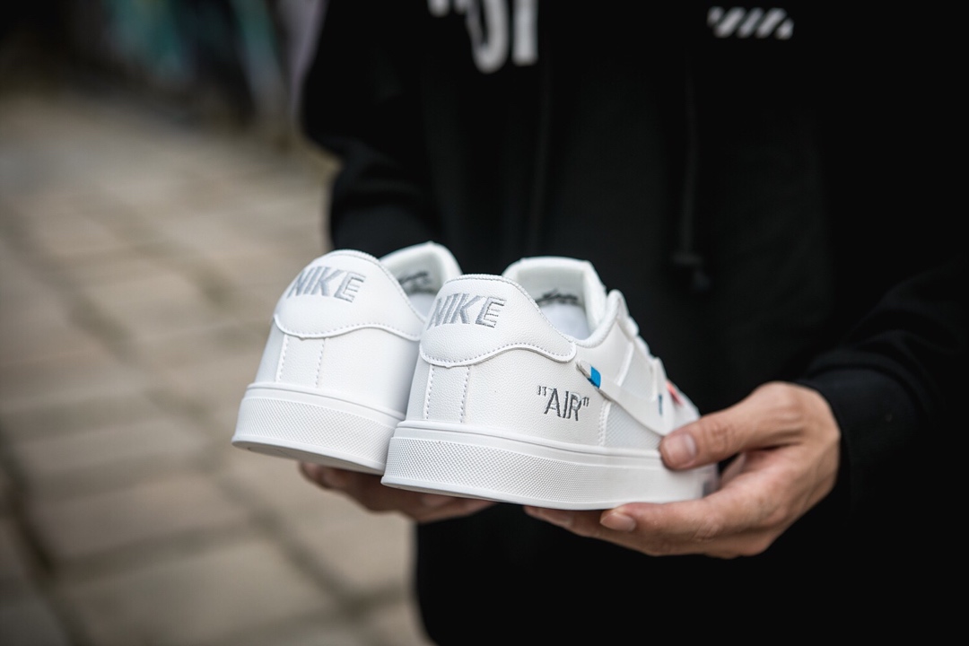 110耐克/NIKE联名 Unisex 皮面透气网休闲鞋 镂空 透气 网球文化板鞋