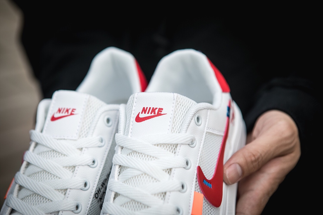 110耐克/NIKE联名 Unisex 皮面透气网休闲鞋 镂空 透气 网球文化板鞋