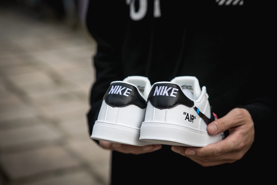 110耐克/NIKE联名 Unisex 皮面透气网休闲鞋 镂空 透气 网球文化板鞋