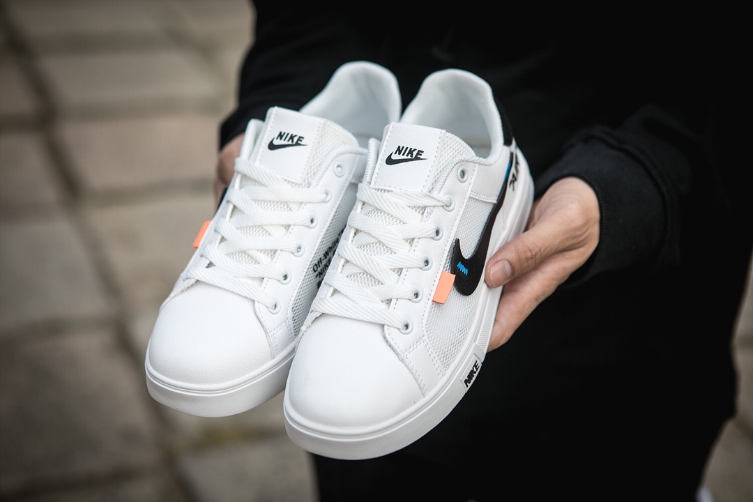 110耐克/NIKE联名 Unisex 皮面透气网休闲鞋 镂空 透气 网球文化板鞋