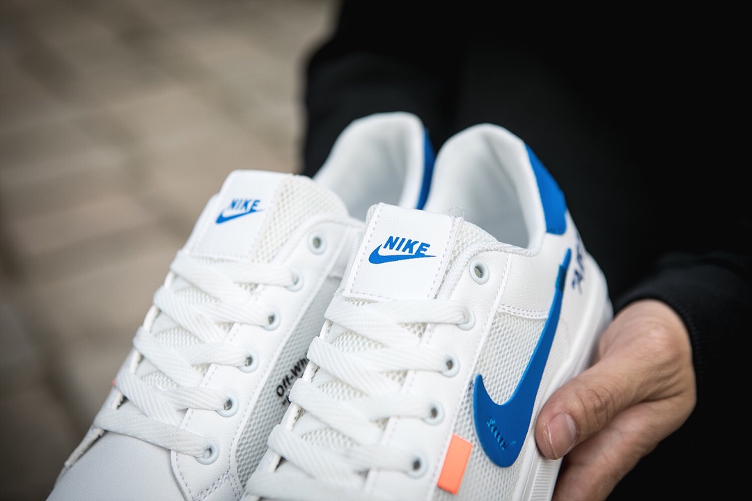 110耐克/NIKE联名 Unisex 皮面透气网休闲鞋 镂空 透气 网球文化板鞋